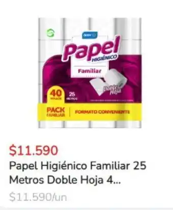 Super Bodega a Cuenta Lider Papel Higienico Familiar 25 Metros Doble Hoja oferta