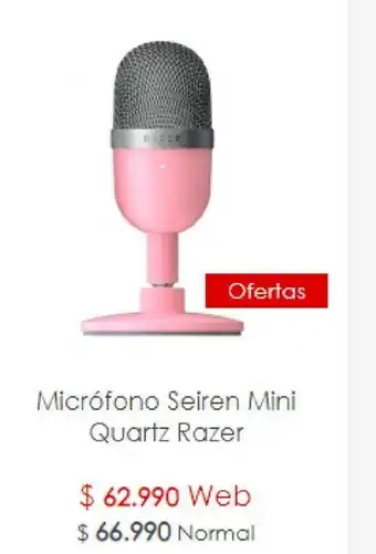 Microplay Microfono Seiren Mini Quartz Razer oferta