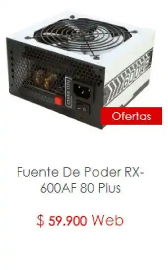 Microplay Fuente De Poder RX-600AF 80 Plus oferta