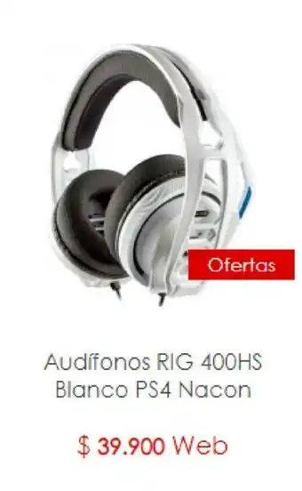 Microplay Audifonos RIG 400HS Blanco PS4 Nacon oferta