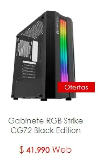 Microplay Gabinete RGB Strike CG72 Black Edition oferta