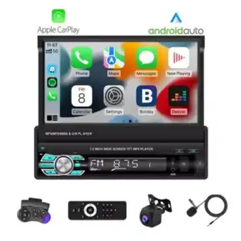 Radio auto 7 pulgadas apple carplay android auto - 1 din