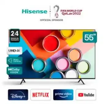 Abcdin Led hisense 55 pulgadas ultra hd smart tv 55a6h oferta
