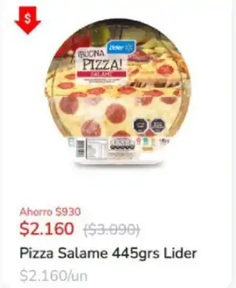 Super Bodega a Cuenta Lider Pizza Salame 445grs oferta