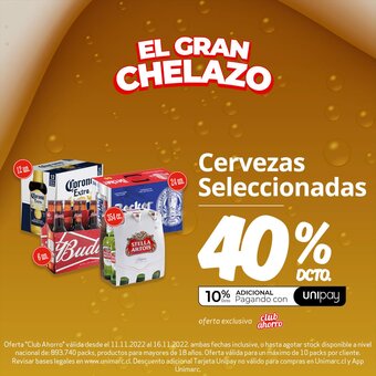 Unimarc Cervezas Seleccionadas oferta