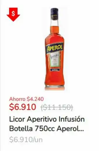 Super Bodega a Cuenta Aperol Licor Aperitivo Infusion Botella 750 cc oferta