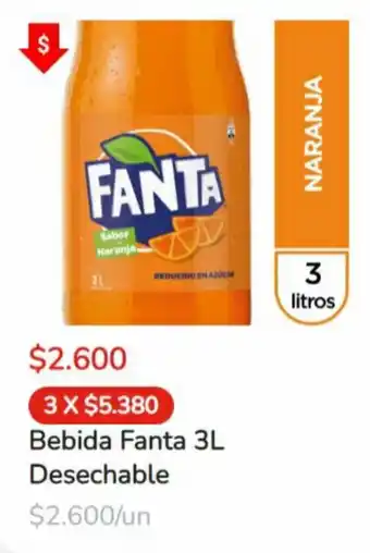 Super Bodega a Cuenta Fanta Bebida 3L Desechable oferta