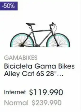Abcdin Gamabikes Bicicleta Gama Bikes Alley Cat 6S 28" oferta