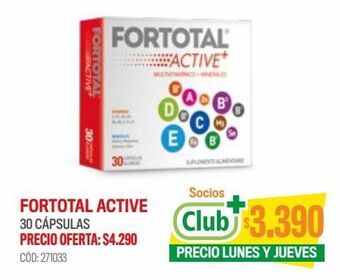 Cruz Verde Fortotal active multivitamínico + minerales 30 cápsulas blandas oferta