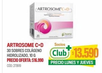 Cruz Verde Artrosome c+d colageno hidrolizado 30 sobres oferta