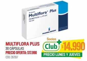 Cruz Verde Multiflora plus probióticos 30 cápsulas oferta