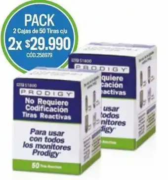 Cruz Verde Prodigy autocode 50 tiras reactivas x 2 oferta