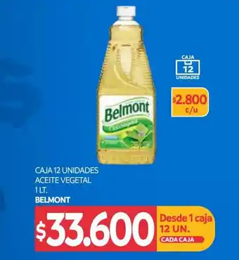Caja 12 unidades Aceite Vegetal 1lt Belmont
