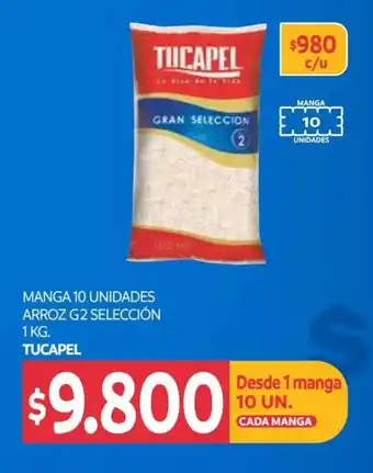 Manga 10 unidades Arroz G2 Selección 1kg Tucapel