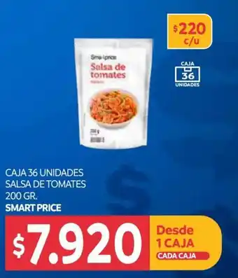 Central Mayorista Caja 36 unidades Salsa de Tomates 200g Smart Price oferta