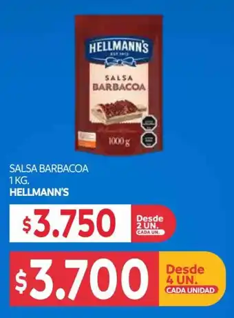 Salsa Barbacoa 4 un. x 1kg Hellmann's