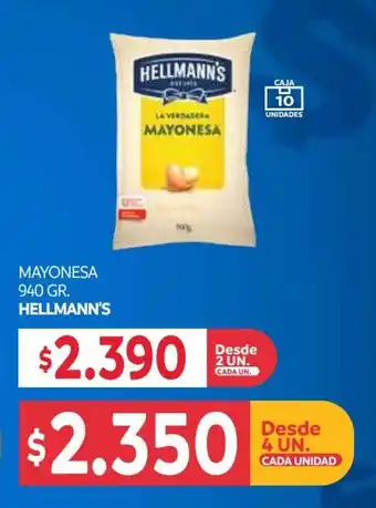 Central Mayorista Mayonesa 4 un. x 940g Hellmann's oferta