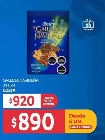 Central Mayorista Galleta Navideña 6 un. x 210g Costa oferta