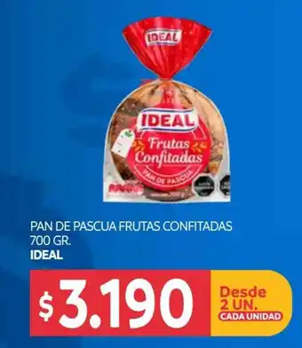 Pan de Pascua Frutas Confitadas 2 un. x 700g Ideal