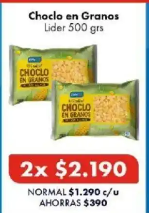 Super Bodega a Cuenta Lider Choclo en Granos 500grs oferta