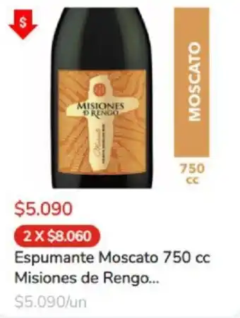 Super Bodega a Cuenta Misiones de Rengo Espumante Moscato 750 cc oferta