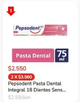 Pepsodent Pasta Dental Integral 18 Dientes