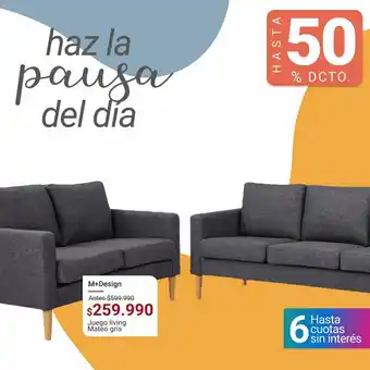 Easy M+ Design Juego Living Matei gris oferta
