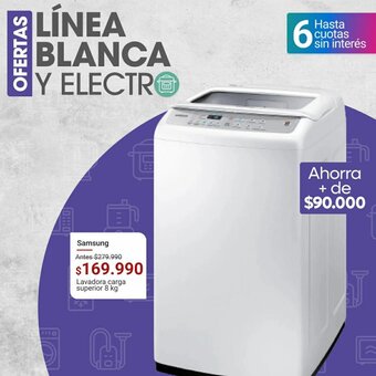 Easy Samsung Lavadora carga superior 8 kg oferta