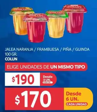 Colun Jalea Naranja / Frambuesa / Piña / Gunda 100gr
