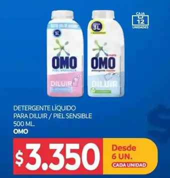 Central Mayorista Omo Detergente Liquido Para Diluir / Piel Sensible 500 ml oferta