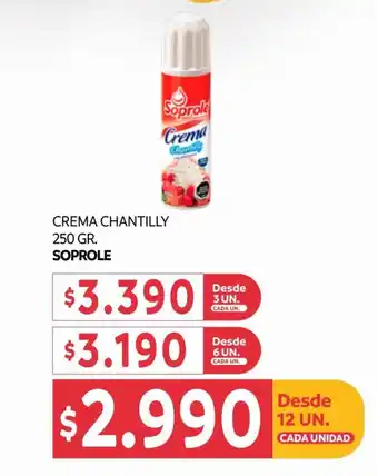 Central Mayorista Soprole Crema Chantilly 250gr oferta