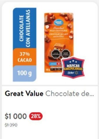 Lider Great Value Chocolate de... oferta