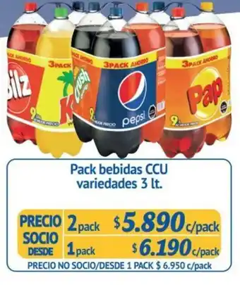 Alvi Pack bebidas CCU variedades 3 lt oferta