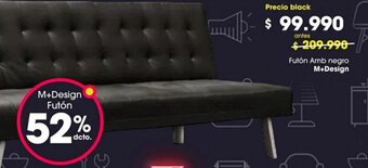 Easy M+ Design Futon Amb negro oferta