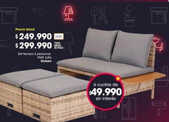 Easy Outzen Set terraza 2 personas Petit Julia oferta