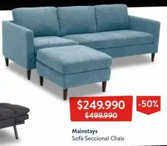 Lider Mainstays Sofa Seccional Chais oferta