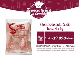 Alvi Filetitos de Pollo Sadía bolsa 2 x 4.5kg oferta