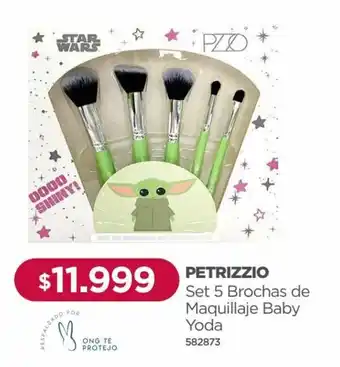 Preunic Petrizzio Set 5 Brochas de Maquillaje Baby Yoda oferta