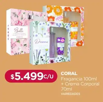 Preunic Coral Fragancia 100ml + Crema Corporal 70ml oferta