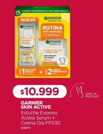 Garnier Skin Active Estuche Express Aclara Serum + Crema Día FPS30
