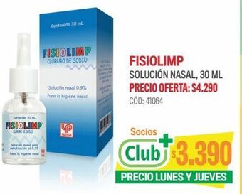 Cruz Verde Pasteur fisiolimp cloruro de sodio 0,9% solución nasal 30 ml oferta
