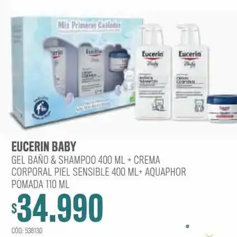 Cruz Verde Estuche mis primeros cuidado baby baño y shampoo 400ml + baby crema corporal 400ml + aquaphor 110ml + mudador oferta