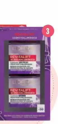 Revitalift acido hialuronico crema facial día con protección solar 20 50 ml + crema facial noche 50 ml