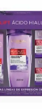 Cruz Verde Revitalift ácido hialurónico serum 30 ml + micelar 200 ml + crema día 50 ml + noche 50 ml oferta