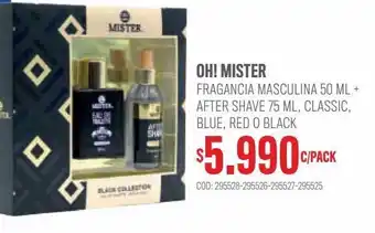 Cruz Verde Mister black eau de toilette spray 50 ml + after shave 100 ml oferta