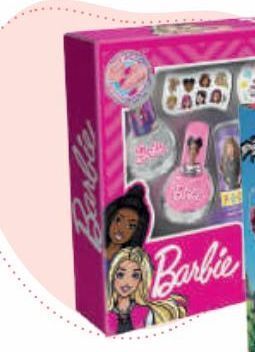 Set de maquillaje barbie 2 esmaltes + 2 balsamos labiales + paleta gloss labios + regalo oferta en Cruz Verde Set de maquillaje barbie 2 esmaltes + 2 balsamos labiales + paleta gloss labios + regalo oferta en Cruz Verde