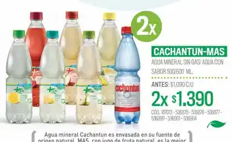 Cruz Verde Agua mineral sin gas/agua con sabor cachantum-mas oferta