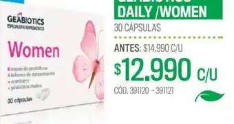 Cruz Verde Women suplemento alimentario 6 cepas + cranberry probióticos 30 cápsulas oferta
