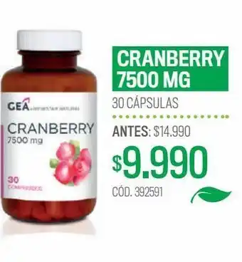 Cruz Verde Gea cranberry 7500 mg 30 cápsulas oferta