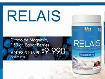 Cruz Verde Nutrapharm relais citrato de magnesio en polvo berries 150 gr oferta